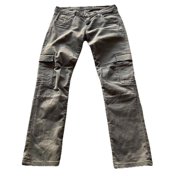 Hudson Jeans Women’s Barbara Black Size 26 Cargo Multi Pocket Brown USA Made - Picture 1 of 16